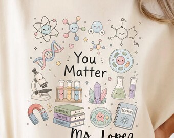 Comfort Colors Science Classroom Shirt, STEM Teacher, Custom Physics Teacher Tee, Biology Teacher Gift, Nerdy Teacher, Back to school