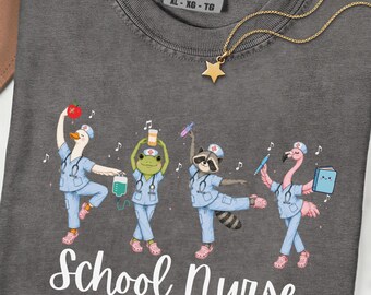 Comfort Colors School Nurse Shirt, Nurse Graduation Gift, Nurse Week Shirt, Gift For Student Nurse, Back to School Nurse Tee, Cute Apple