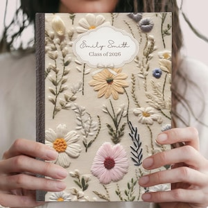 Wildflower Graduation Advice Sign, Advice & Wishes for the Graduate Guestbook, Junior High, High School, or College IMITATION embroidery 3D
