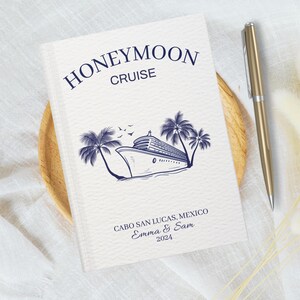 Custom Honeymoon Cruise journal, Personalized Journal for Mr and Mrs, Our Adventure Book, Honeymoon Diary, Couple Travel Notebook gift