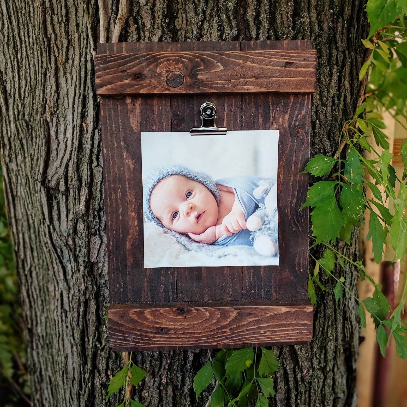 Pallet wood clip frame Wood picture frame pallet pallet wood Etsy