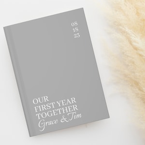 Our First Year Together, Bucket List Book, Personalized Couple Notebook, Custom Paper Anniversary Gift, Couple Memory Keepsake, Anniversary