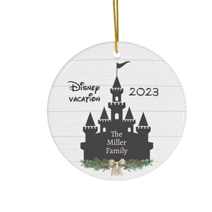 Personalized Castle Disney Ornament, Vacation ornament, First Disney trip, Disney World Inspired, Disney World 50th Anniversary, Family gift image 6