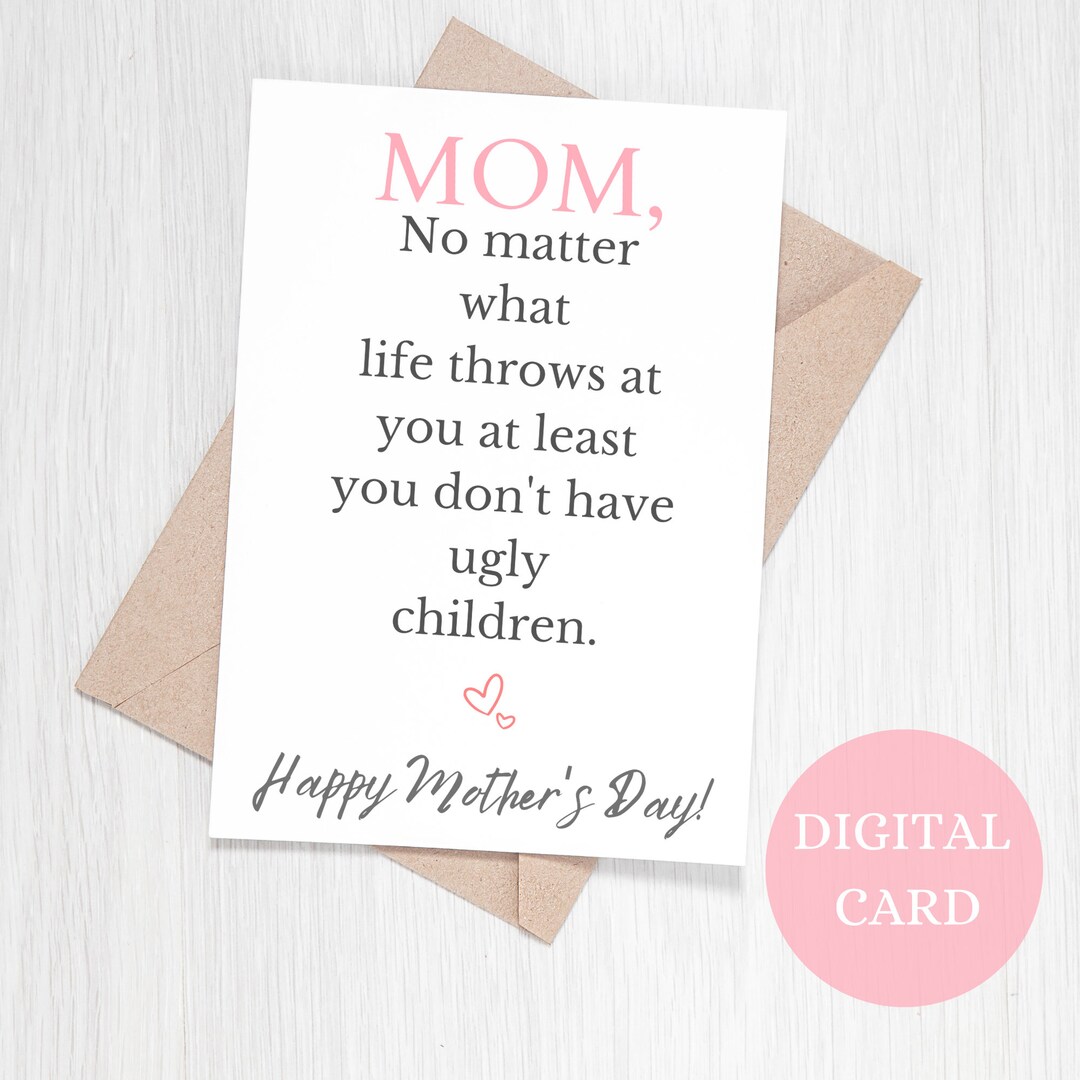 Funny Mom Mouse Pad - No Matter What Life Throws At You At Least You Don't Have Ugly Kids Desk Mat