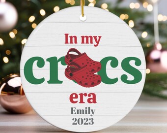 Crocs Lover Ornament, Funny Crocs Christmas Gift, Nurse&#39;s Funny gift, Daughter or Son gift Keepsake, white elephant mom gift, coworker gift