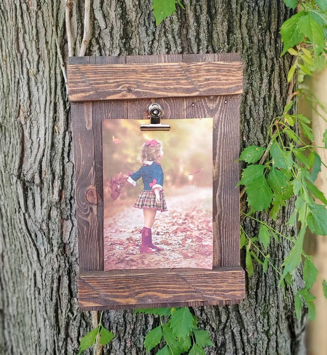 Pallet wood clip frame Wood picture frame pallet pallet wood Etsy