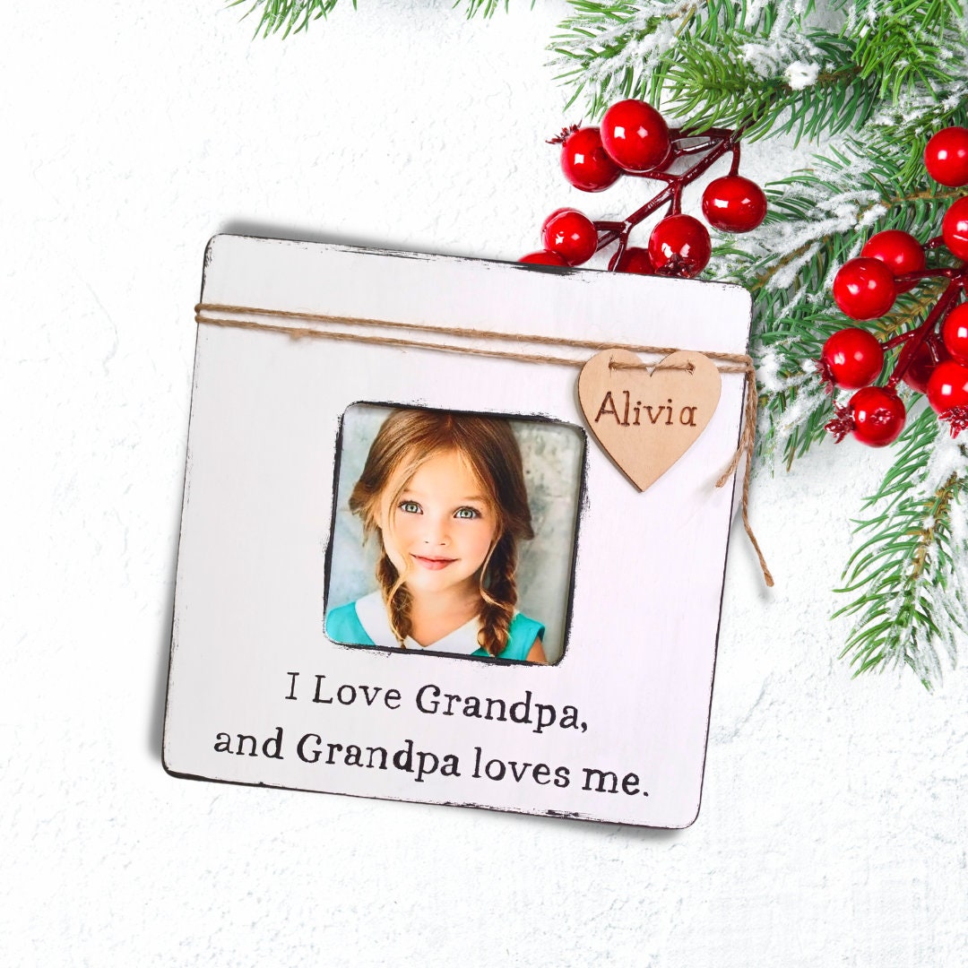 Personalized Grandpa Picture Frame, Grandpa Personalized Christmas Gift