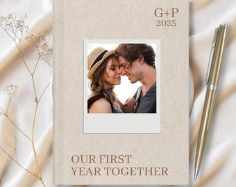 Our First year Together Journal, Couples Diary, Anniversary Gifts, The Story Of Us Journal, First Year Anniversary Gift, Letters To My Love