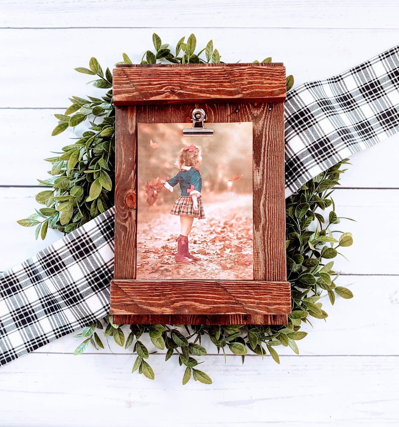 Pallet wood clip frame Wood picture frame pallet pallet wood Etsy