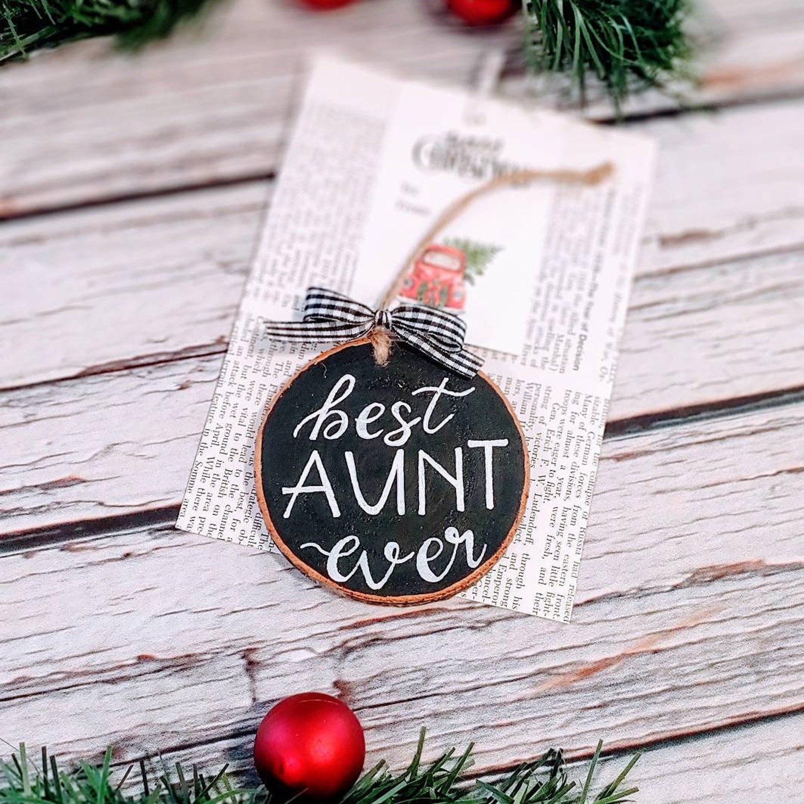 Aunt Christmas Gift Best Aunt Ever Personalized Family Etsy