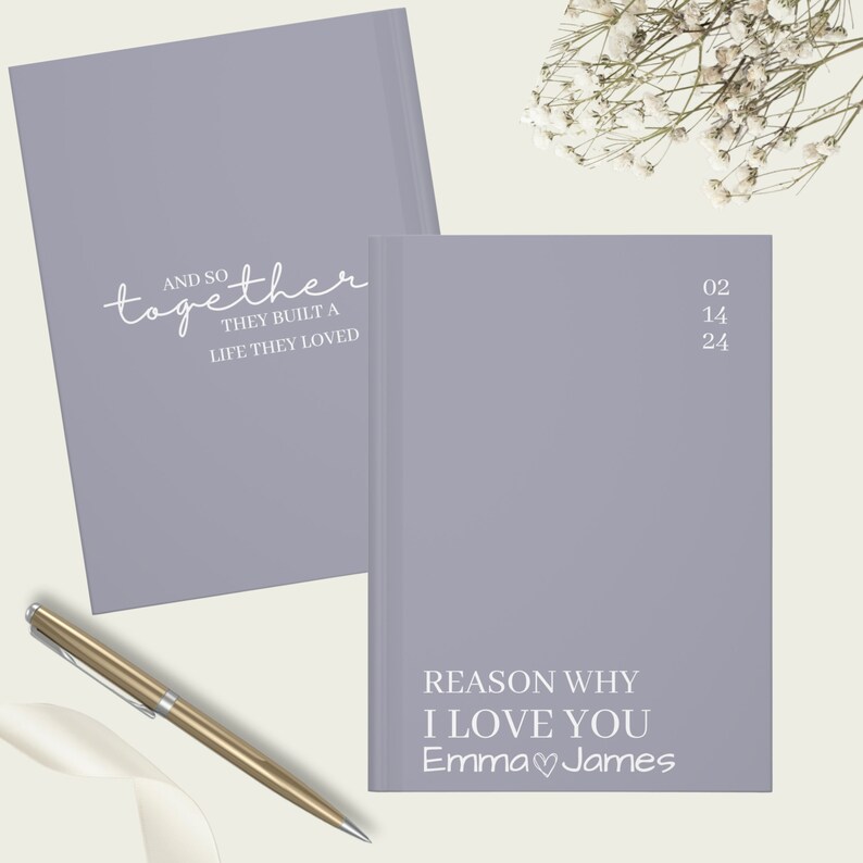 Notebook Reason Why Reasons Why I Love You Notebook, Personalized Couple Book, Custom ...