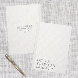 Letters to Dad in Heaven, Loss of Father Grief Journal, Dad Remembrance Gift, Loss of Father Gift, Dad Memorial Gift