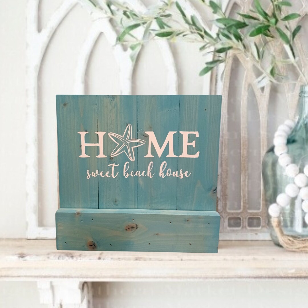 Beach Home Sign Home Sweet Beach House Coastal Farmhouse Etsy