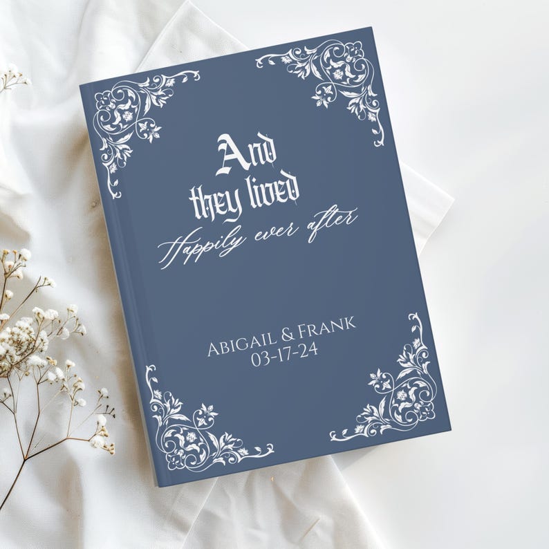 Fairytale Wedding guestbook, Storybook Sign, Princess Guestbook, Once Upon a Time, Wedding Reception Signing Book image 10