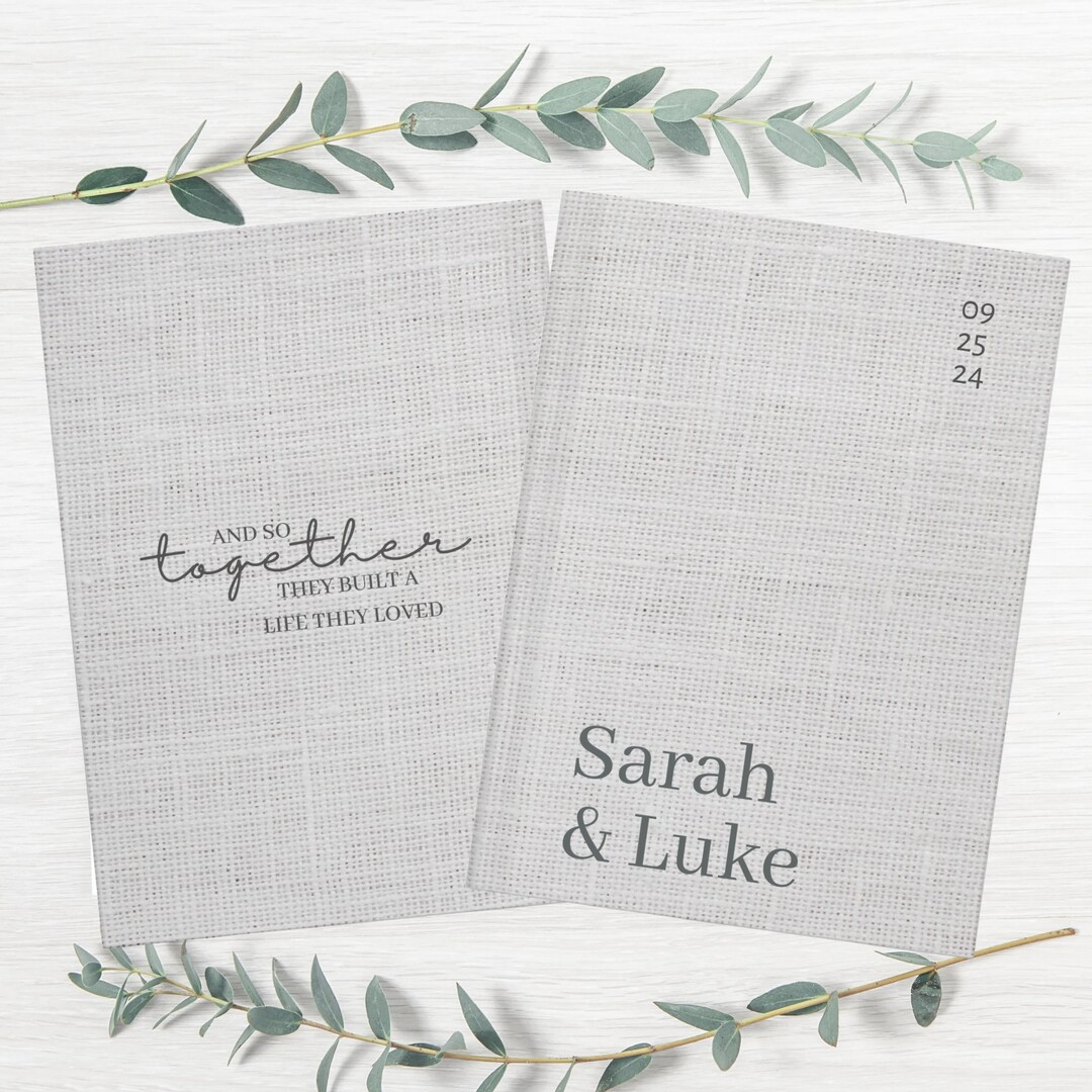 Personalized Simple Personalized Simple Elegant Wedding Guest Book, Grey Guest Book ...