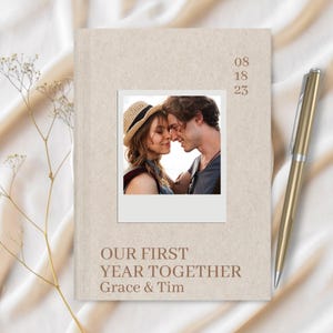 CUSTOM Our First year Together Journal, Couples Diary, Anniversary Gifts, The Story Of Us, First Year Anniversary Gift, Letters To My Love
