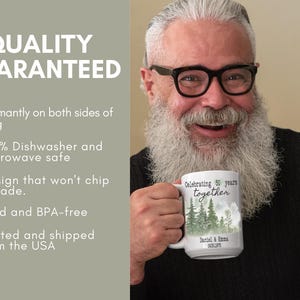 Personalized 50th Anniversary Mug, Custom 50 Year Marriage Gift For Parents, Golden Anniversary Coffee Cup, Gift For Couple, Since 19XX zdjęcie 6
