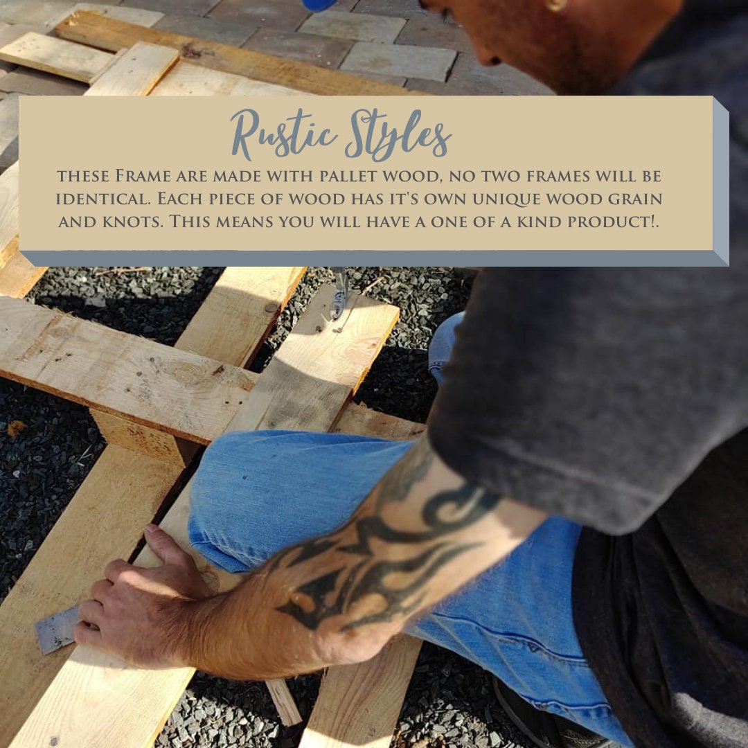 Pallet wood clip frame Wood picture frame pallet pallet wood Etsy