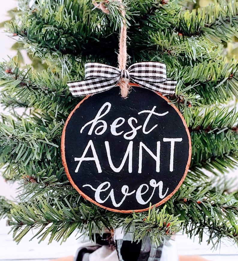 Aunt Christmas Gift Best Aunt Ever Personalized Family Etsy