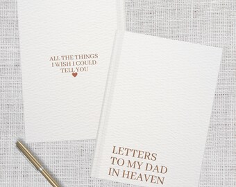 Letters to Dad in Heaven, Loss of Dad Gift, Loss of Father Grief Journal, Dad Remembrance Gift, Loss of Father Gift, Dad Memorial Gift