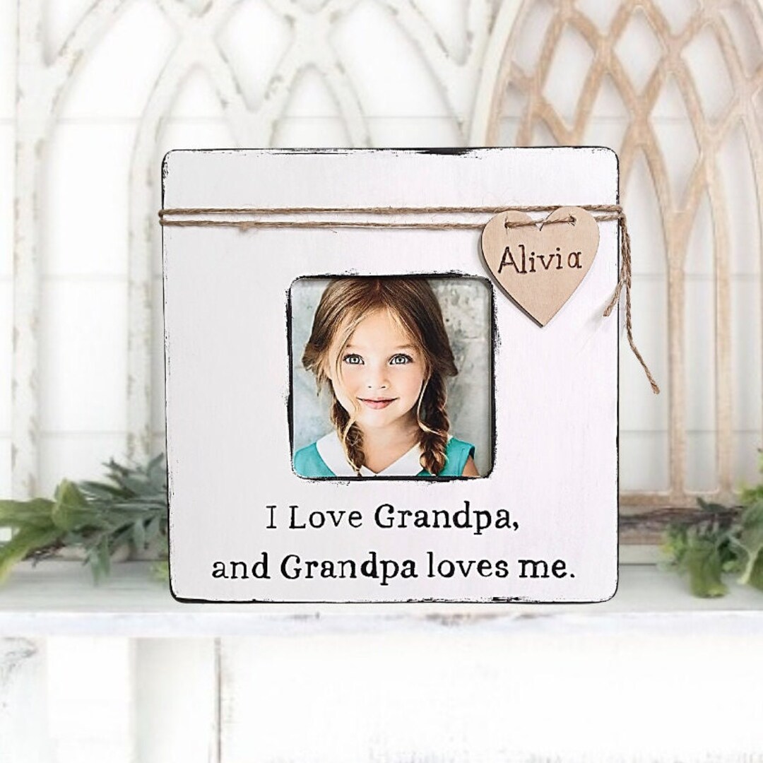 I Love Grandpa Frame Appreciation Picture Frame Personalized Etsy