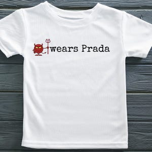 Funny The Devil Wears Prada Unisex T-shirt, Cute Devil Graphic Tee, Sarcastic shirt, Humorous Red Devil, high quality Apparel, unique gift