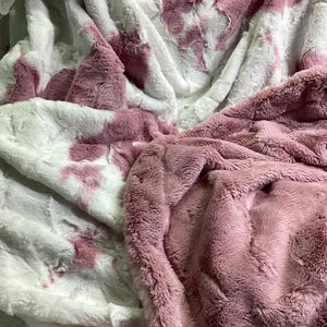 Pink Cow Clararose Plush Minky Blanket/Throw/Adult/Personalized/Calf/Handmade gift/Western Theme/Cow Embroidery