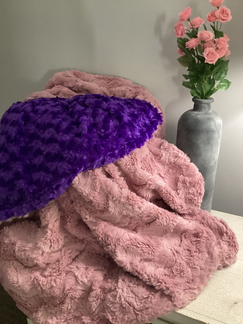 Minky/adult//faux Fur/blanket/throw/you Custom Etsy