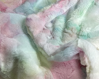 Minky Pastel Sorbet Baby/ Girl Toddler Kid/Throw/Blanket