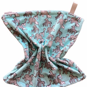 Safari Minky Lovey Blanket: Personalized Baby Soother