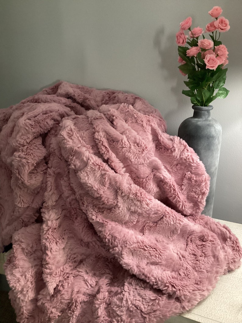 Minky/adult//faux Fur/blanket/throw/you Custom Etsy