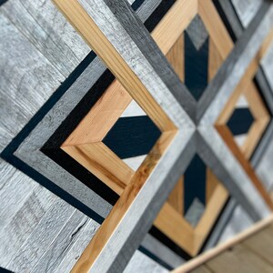 Reclaimed Wood Mosaic | Wall Art | Geometric Art - Etsy