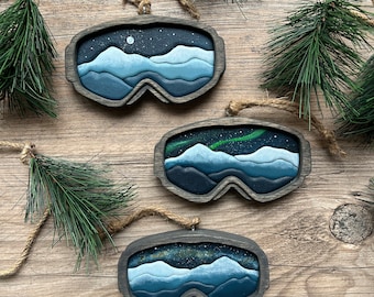 Snow Goggle Ornament | Mountain | Ski | Snowboard