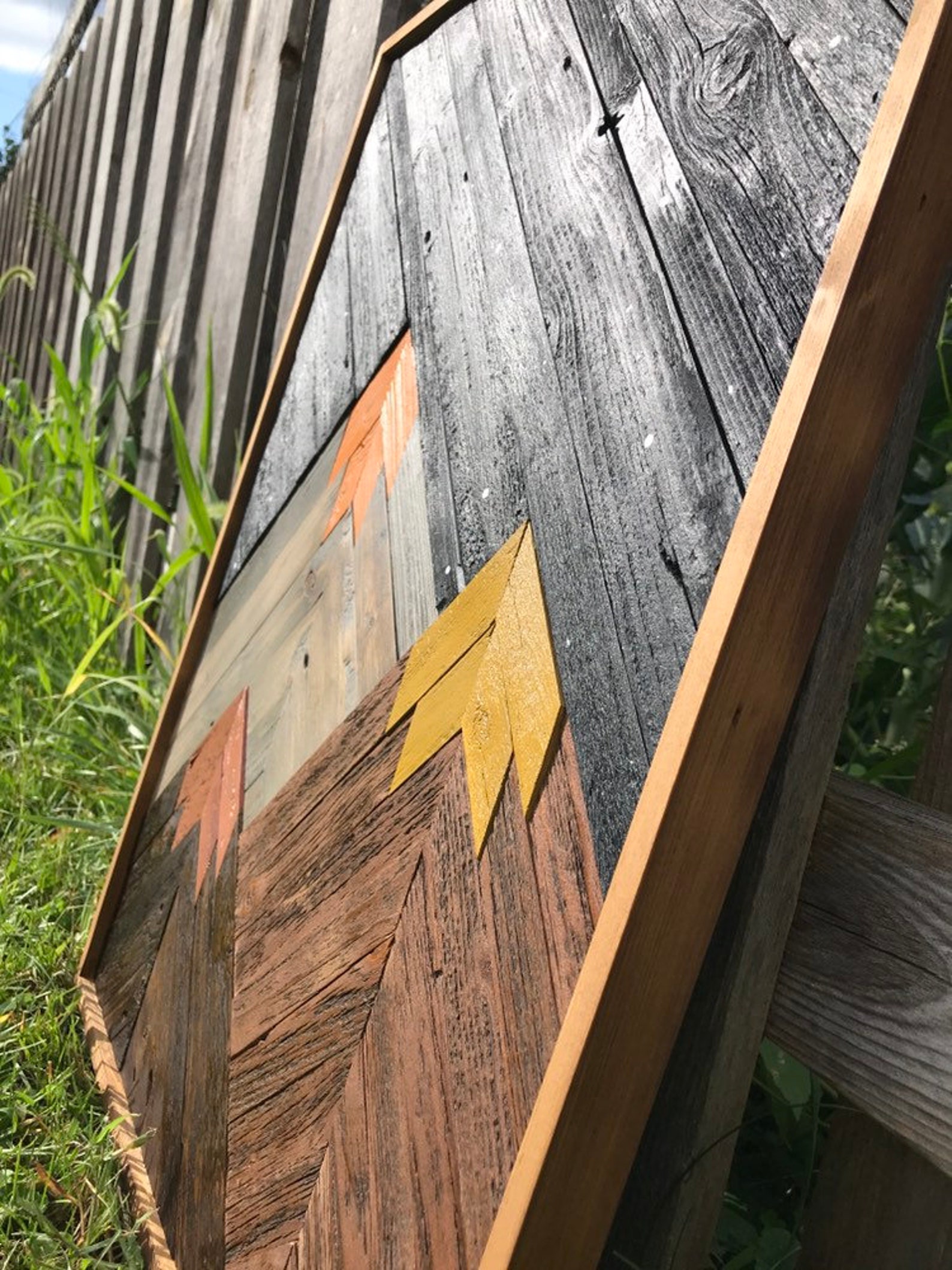 Reclaimed Wood Mountain Art Etsy
