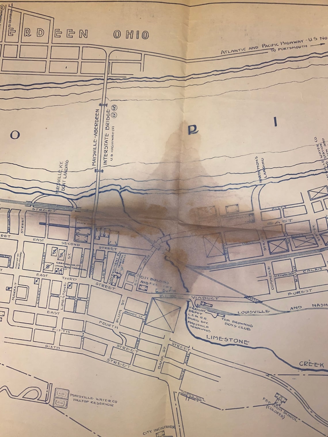 1953 Maysville Kentucky map Etsy