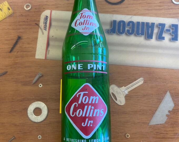Vintage Tom Collins Jr 16 Oz Soda Pop Bottle Etsy