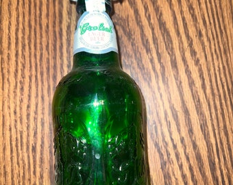 Vintage 1 pint green Grolsch Beer Bottle with Swing Top Cap