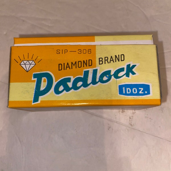 12 Vintage Diamond Brand Padlocks - New In Box