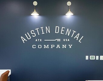 Letrero de vestíbulo 3D: Letras de recepción de oficina de acrílico o metal