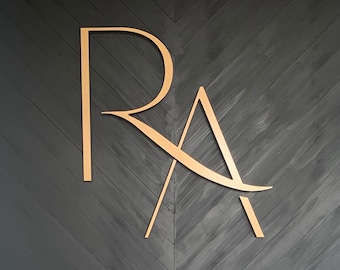Letrero de metal y acrílico con logotipo 3D personalizado: Decoración para recepción de oficina
