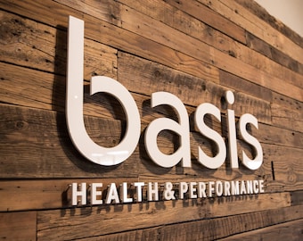 Letreros de logotipos personalizados en metal y acrílico 3D: Letras para vestíbulos de oficinas