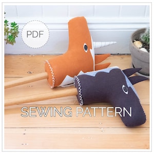 Runabout Horse and Unicorn Toy PDF Sewing Pattern - Instant Download