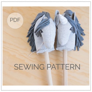 Hobby Horse and Unicorn PDF Sewing Pattern, Classic - Instant Download