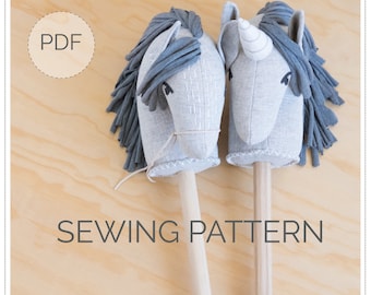 Hobby Horse and Unicorn PDF Sewing Pattern, Classic - Instant Download