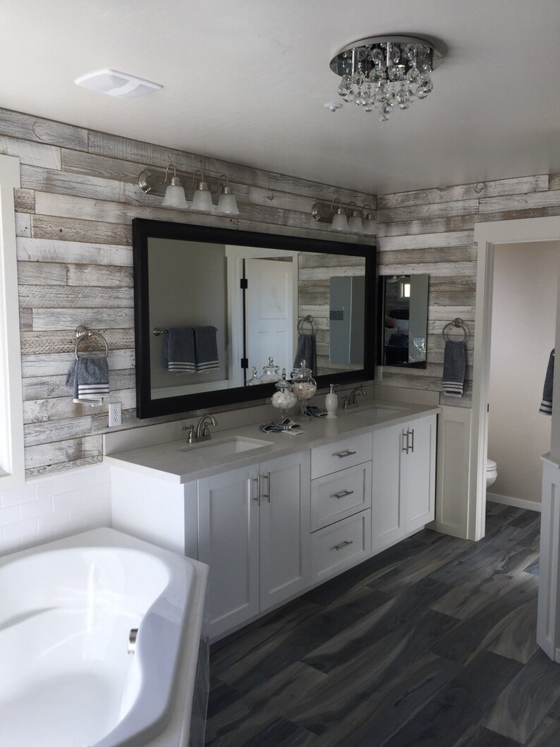 Reclaimed Wood Wall Paneling White Washed 1 Sqft