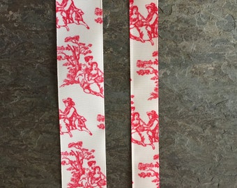 Ivory and Red Toile 5 yards