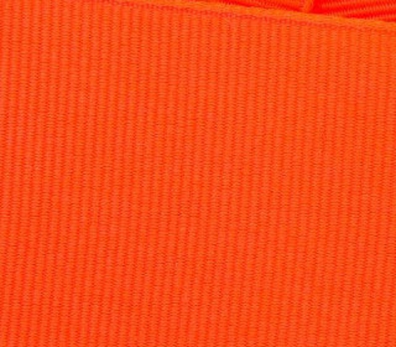 Neon Orange Grosgrain Ribbon 05S-267 image 1