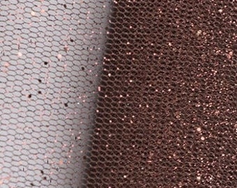 Brown Glitter tulle    (07-S/G-028)