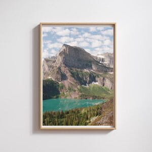 Glacier National Park Wall Art, Montana Landscape, Glacier Lake Print, Western Decor