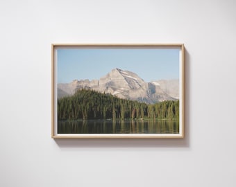 Glacier National Park Photo Print, Montana Mountain Lake Art (Digital Download)